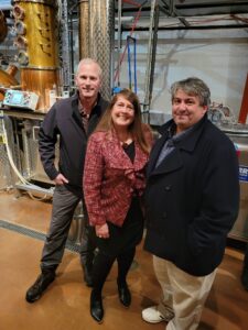 Karen with Tom Weik, First Selectman of Morris and Gregory LaCava, First Selectman of Warren